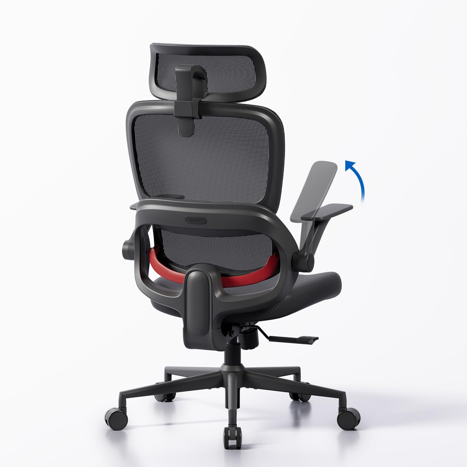 SIHOO B100-SE Ergonomic Office Chair with Lumbar Support, Mesh Desk Chair for Home Office, Adjustable Headrest & 2D Armrests, Swivel Seat