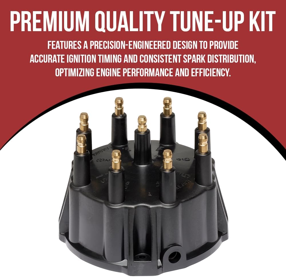 THUNDERBOLT Distributor Cap and trigger wheel Rotor Kit with gasket and screws for Mercruiser 5.0, 5.7, 7.4, 8.2 5.0L 5.7L 7.4L 8.2L V8 engines 805759Q3, 805759T3 18-5935.