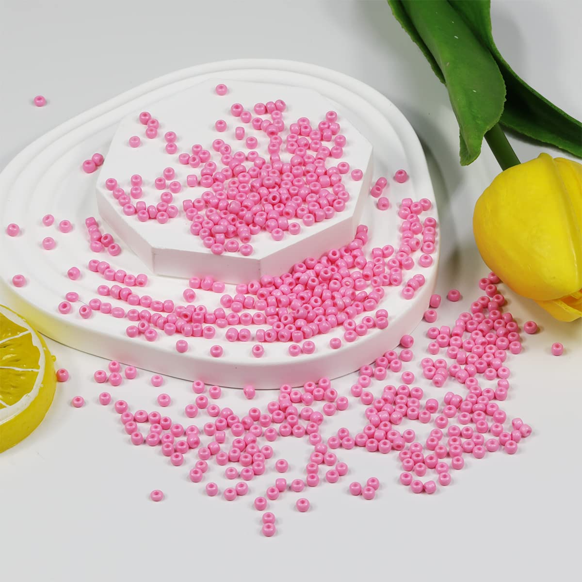 3mm Pink Seed Beads for Jewelry Making 110 Grams About 4000pcs,8/0 Glass Craft Beads for Making Earrings Bracelets, Pendants - Image 3