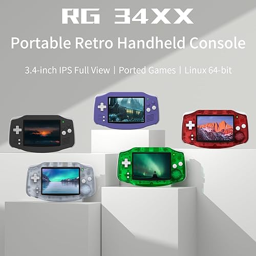 Miniatura 2 de RG34XX Retro Handheld Game Consoles RG34XX Classic Retro Gaming Console 32+64G Card Preloaded Games 5000+ rg34xx Portable Gaming Console Linux