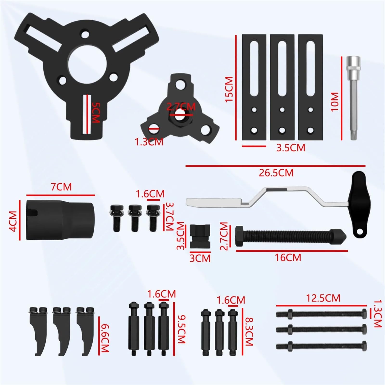 Kit centraggio Frizione Compatibile con Chevy Strumento Calibrazione Frizione per Auto 25 Pezzi Kit Installazione Rimozione Doppia Trasmissione Secco Volano Correttore Pilota