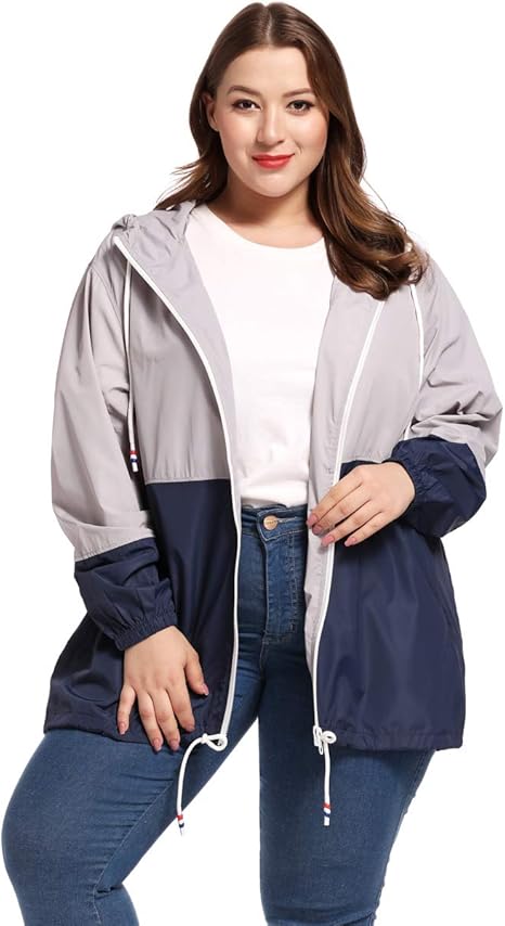 plus size hooded rain slicker