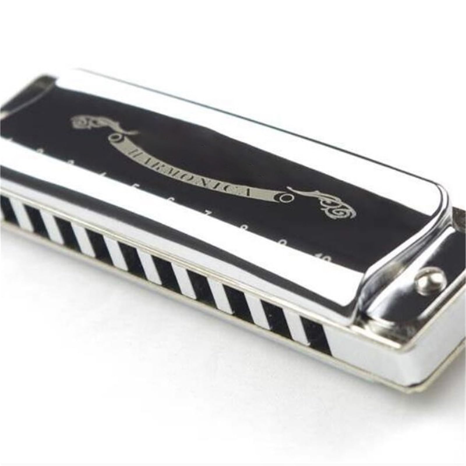 Principianti Armonica Armonica Blues A Dieci Fori In Tonalità Di Do Strumento Per Principianti Con Griglia In Rame Elettroplaccato(#G-key Silver)