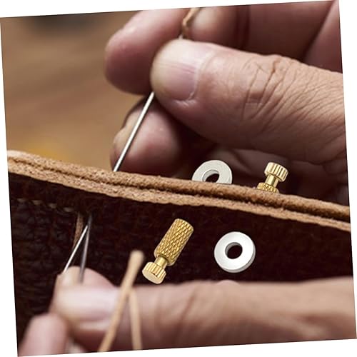 Miniatura 6 de EXCEART 4 Uds. Herramientas de fijación de cuero, herramienta de artesanía de cuero fijo, bordes de cuero, herramienta de bloqueo de coser, pasador