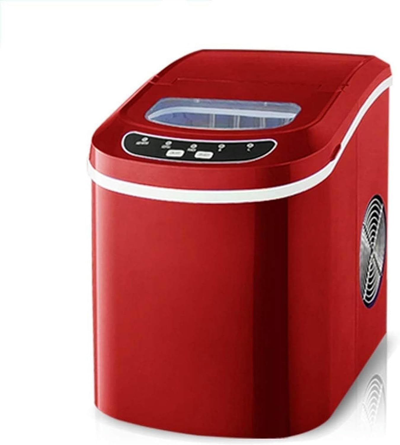 Portable Ice Maker Countertop-Ice Cube Maker Machine, Make 33 Lbs Ice in 24 Hrs, 2.2 L Tank, Suitable for Homes, Bars and Cold Drinks Shops (Red)