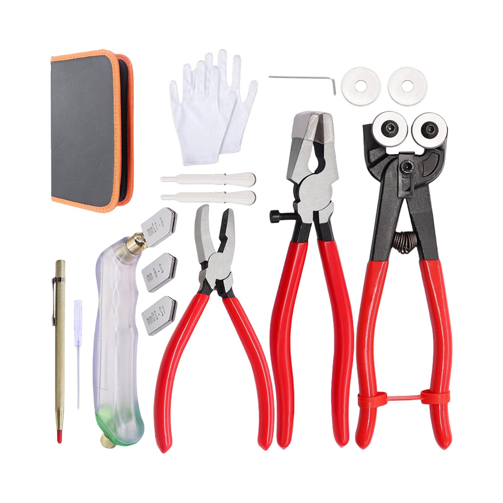Lot de 16 outils de coupe en acier robuste pour couper le verre et le verre lisse et précis