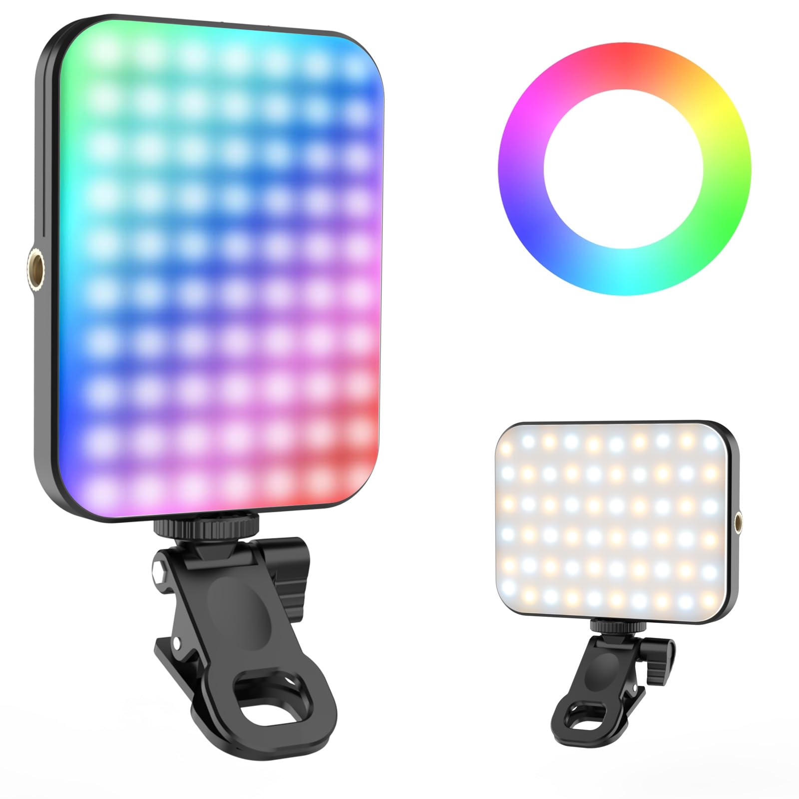 Mini Draagbare Selfielamp Voor IPhone - Oplaadbare Clip-On Ringlicht