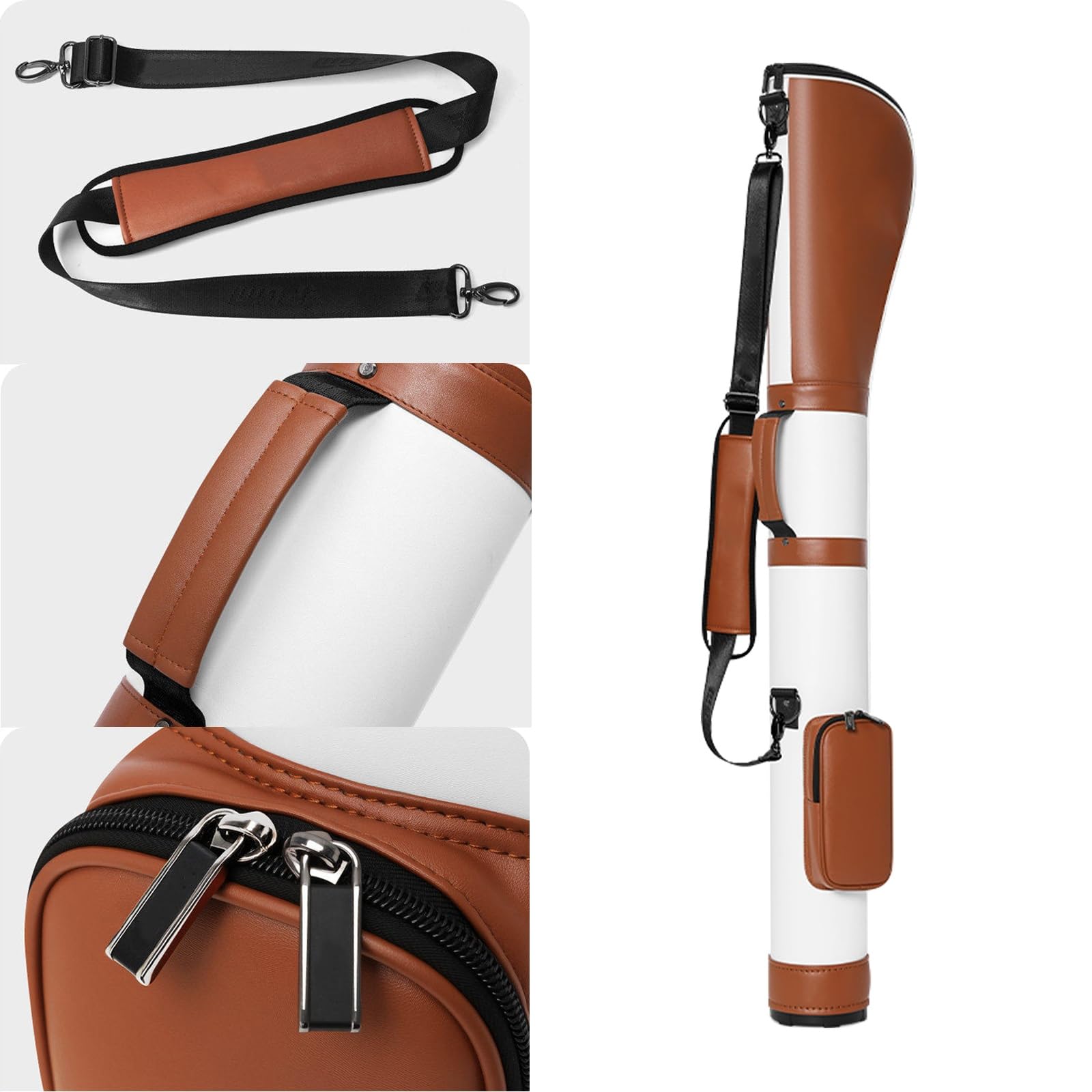 Bolsa For Palos De Golf, Bolsa Delgada Y Ligera For Armas De Golf con Base Antideslizante, Bolsa De Transporte De Golf con Múltiples Bolsillos For Campo De Prácticas