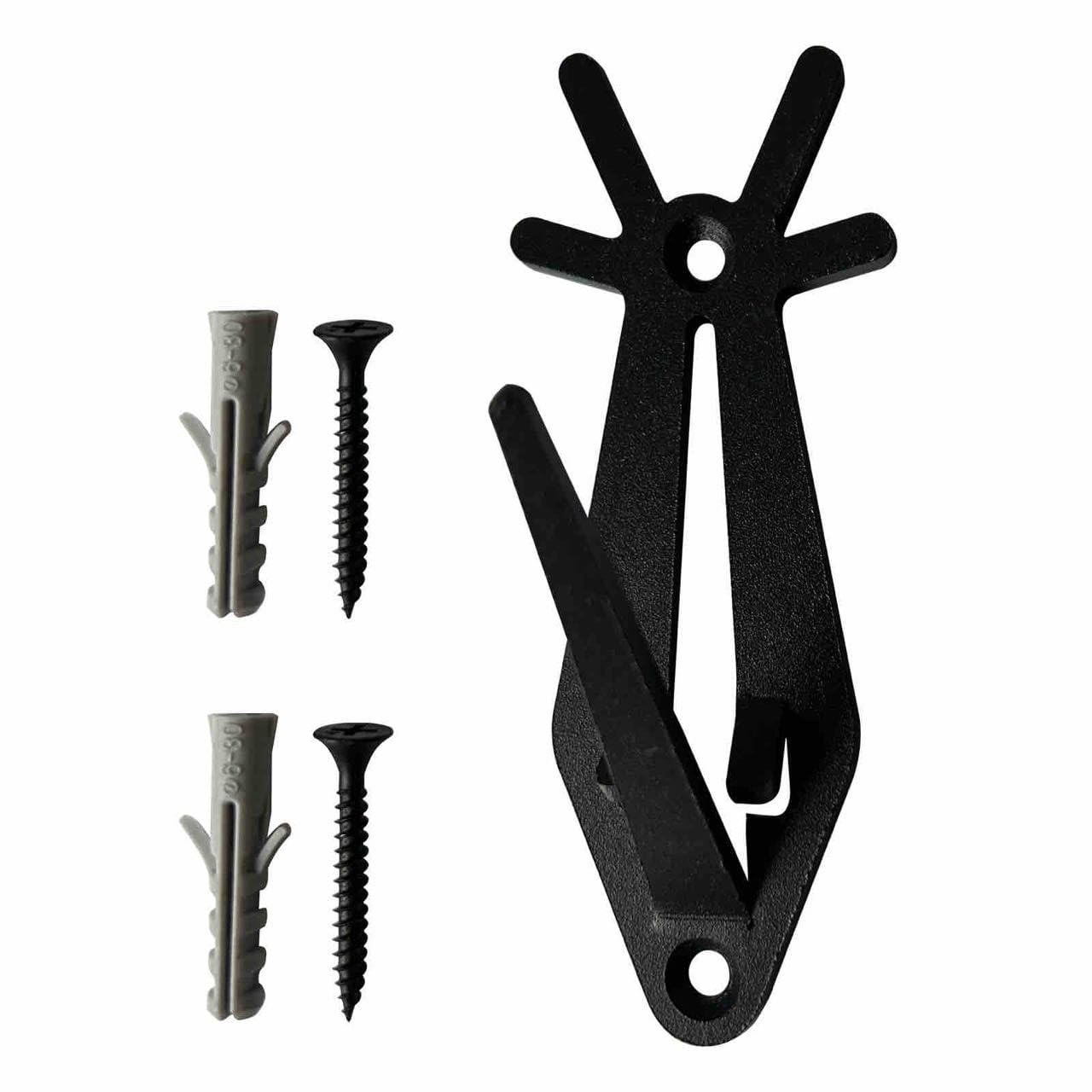 Generic 2 Pcs European Mount Skull Hanger, Stainless Steels Deer Skull Mount Hanger, Euro Mount Skull Hanger, Deer Head Wall Mount Hook for Antler, Cow Elk Skull, Black