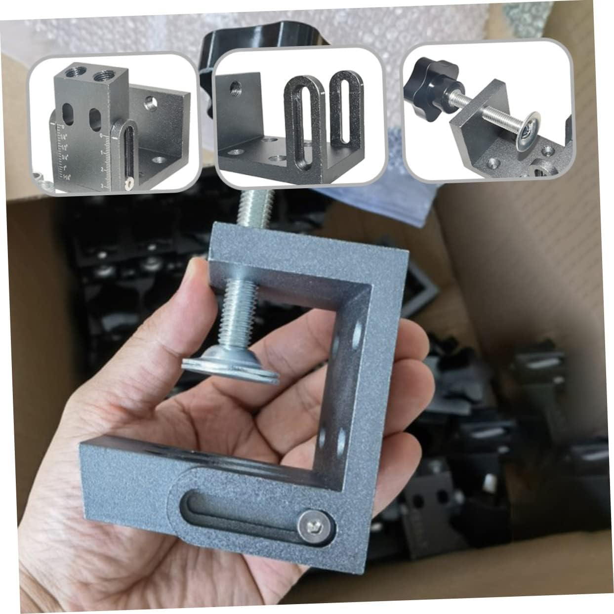 Uonlytech Drill Angle Locator Woodworking Drilling Guide Tool Precision Scale for Woodworking and Fast Assembly