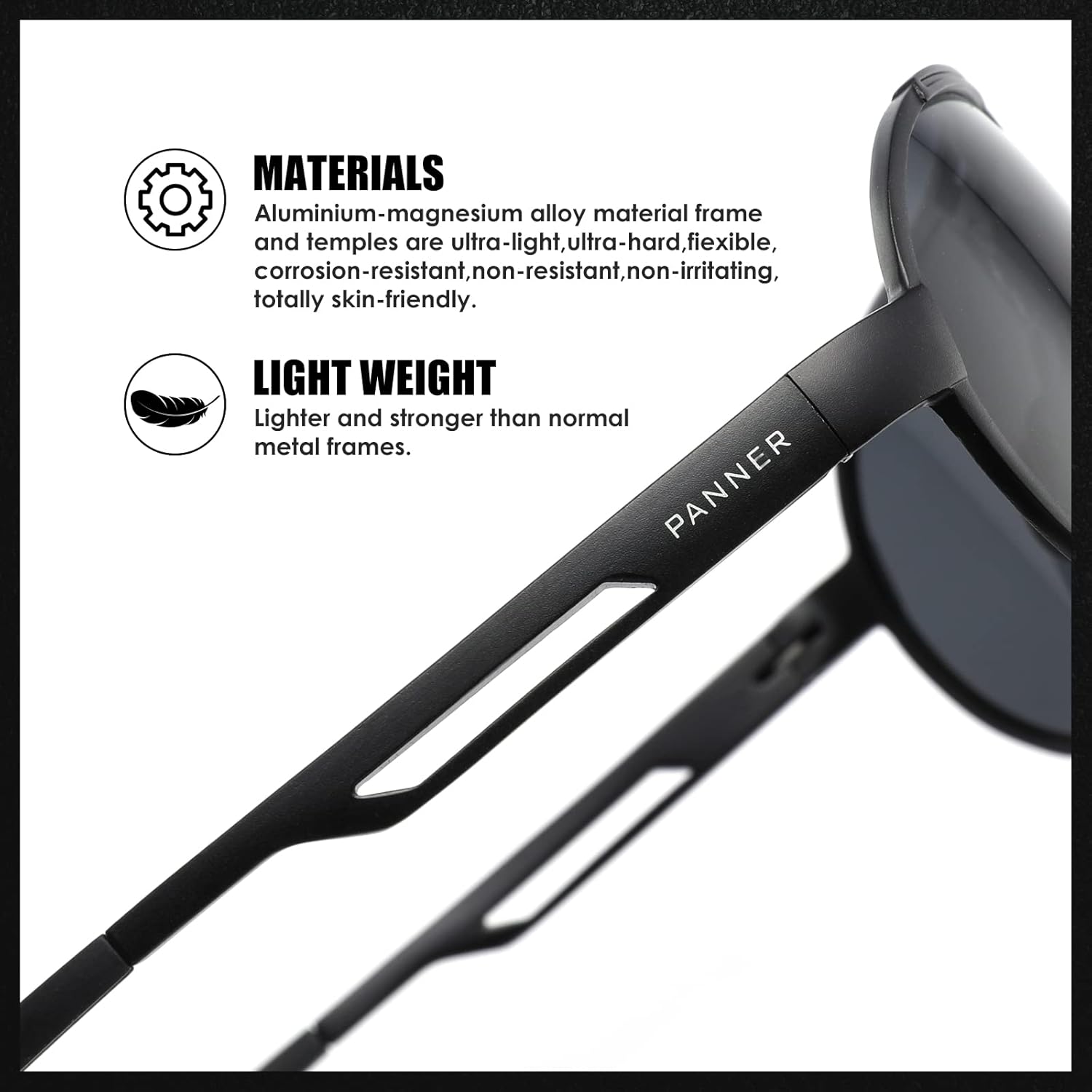 TEAPLMTT Retro Aviator Polarized Sunglasses for Men Pilot Al-mg Metal Frame Ultra Light - Image 5