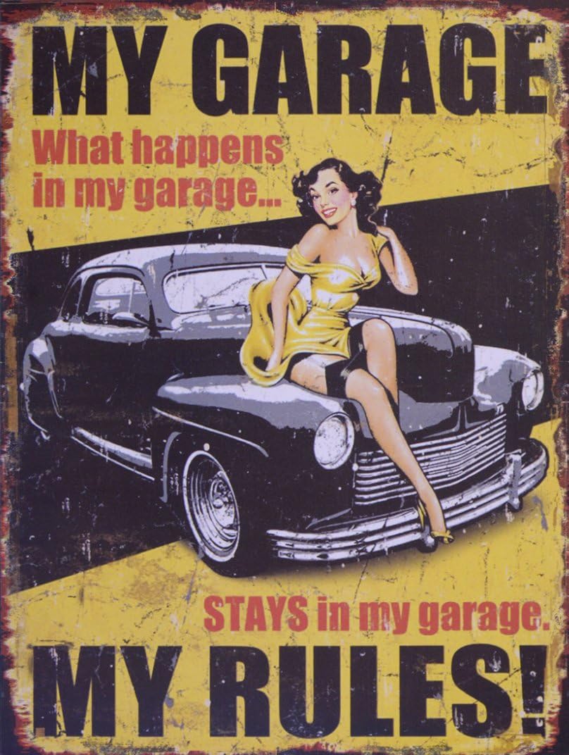 Cartel de chapa de 33 x 25 cm, réplica retro, decoración