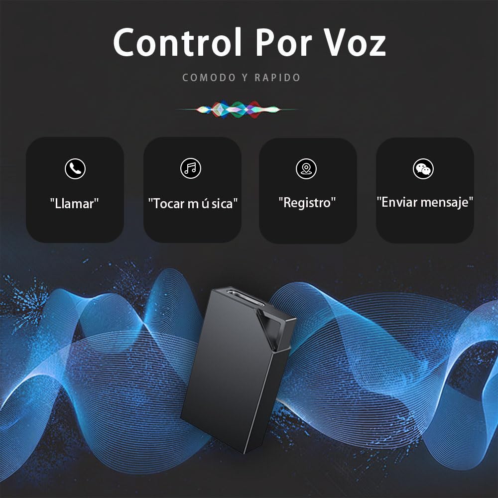 Grabadora de Voz Espía 64GB Mini Micrófono Espía | Recargable USB, Activación por Voz, Grabadora de Voz, Para Cursos y Reuniones, Oculta (3*2 0.6)