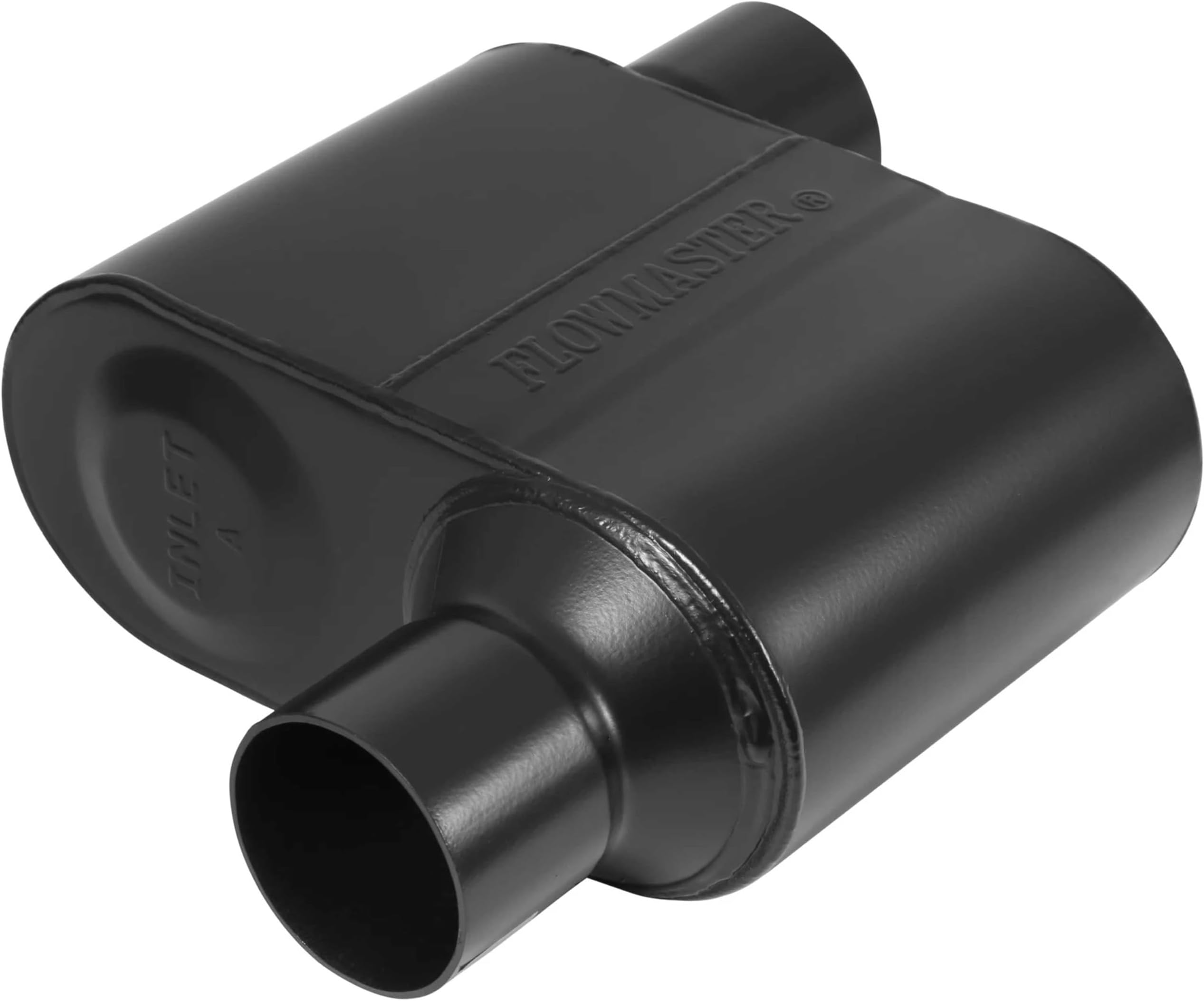 Flowmaster Super 10 Series Chambered Muffler – 2.50” Offset In / 2.50” Offset Out – Race-Inspired Sound – 409 Stainless Steel – Ideal for Muscle Cars, LS Swaps, Drag Cars & Off-Road Build (842518)