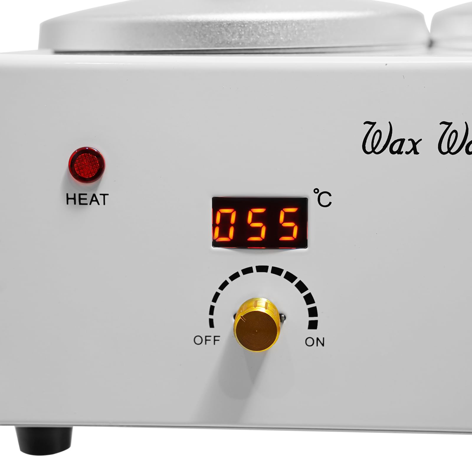 Scaldacera depilatoria, 100 W, fondatore di cera, 600 ml, doppio barattolo, temperatura regolabile, dispositivo cera, per riscaldare la cera di bellezza solida e la cera epilatoria