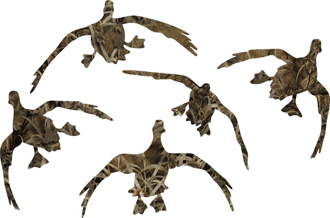 Ducks Grassland Camo Hunting Color Decal 12" Laminated