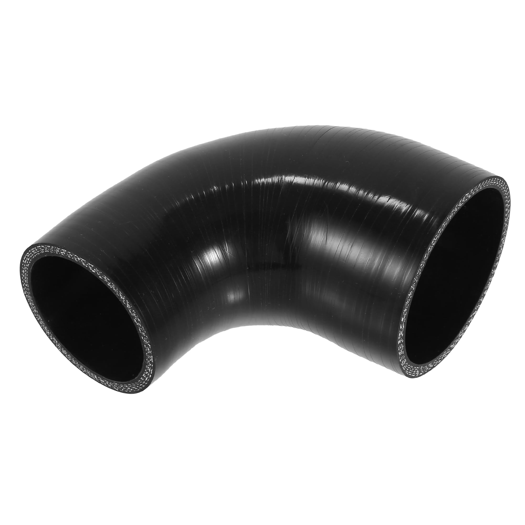 X AUTOHAUX 1 pz 60-76 mm 6 "-3" ID 90 mm 3.5" Lunghezza 90 Gradi Nero Auto Silicone Tubo Refrigerante Tubo Universale