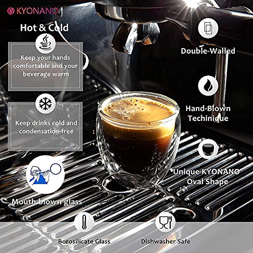 Kyonano Milk Frothing Pitcher 900Ml/32Oz Espresso Accessories Set: Stainless Steel Milk Pitcher With Insulated Glasses Espresso Mug & 2 Spoons, Milk Frother Cup Frothing Pitcher Barista Tools #TOP4