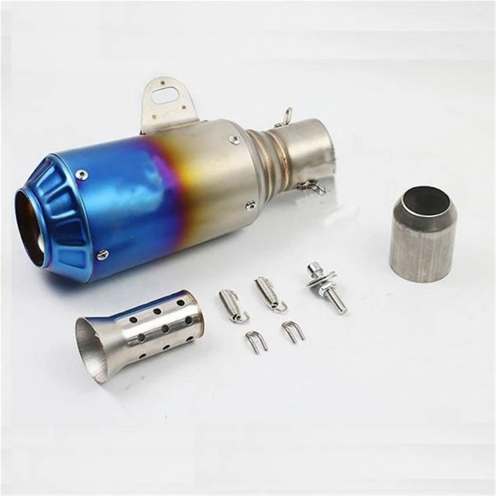 EQJSHL Motorcycle Exhaust Pipe For H&onda CRF 230 NC750X NC 750X NC750 X 51MM Exhaust Muffler Pipe Escape Tube Exhaust Silencer(BLUE,X-1)
