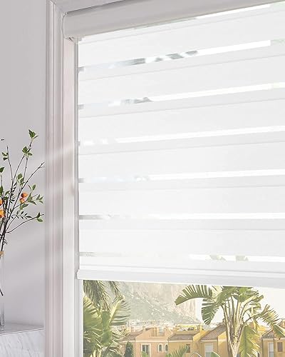 Miniatura 2 de Persilux Persianas enrollables personalizadas con diseño de cebra para ventanas con filtro de luz para día y noche, cualquier tamaño de 12-73