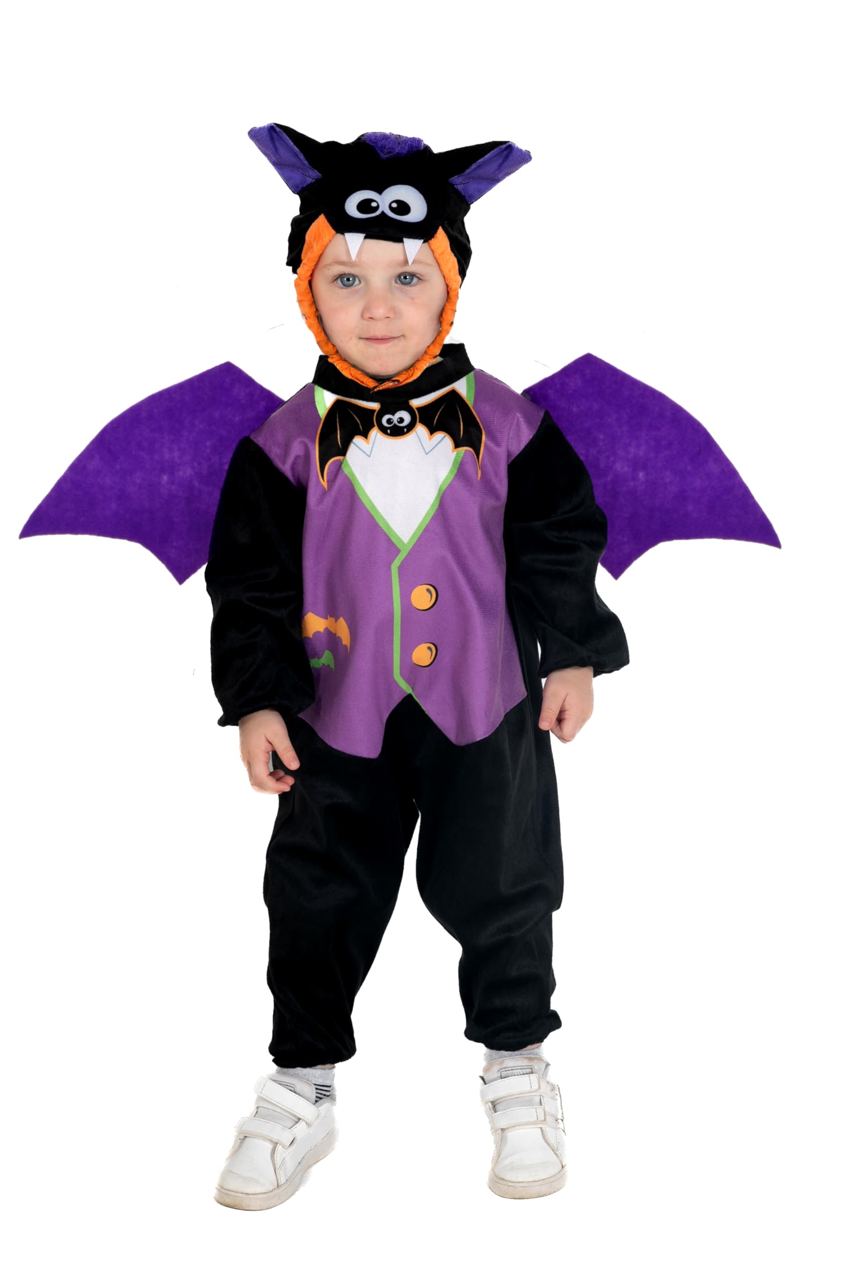Ciao- Murciélago Pequeño disfraz mono baby (Talla 1-2 años) con capó
