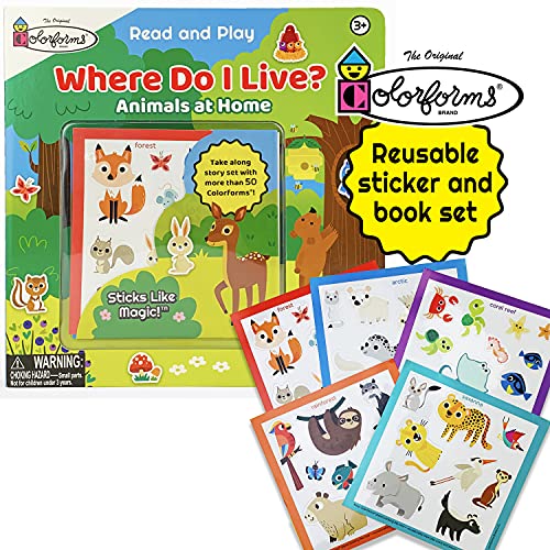 Colorforms Where Do I Live? Forest Animals - Reusable Sticker