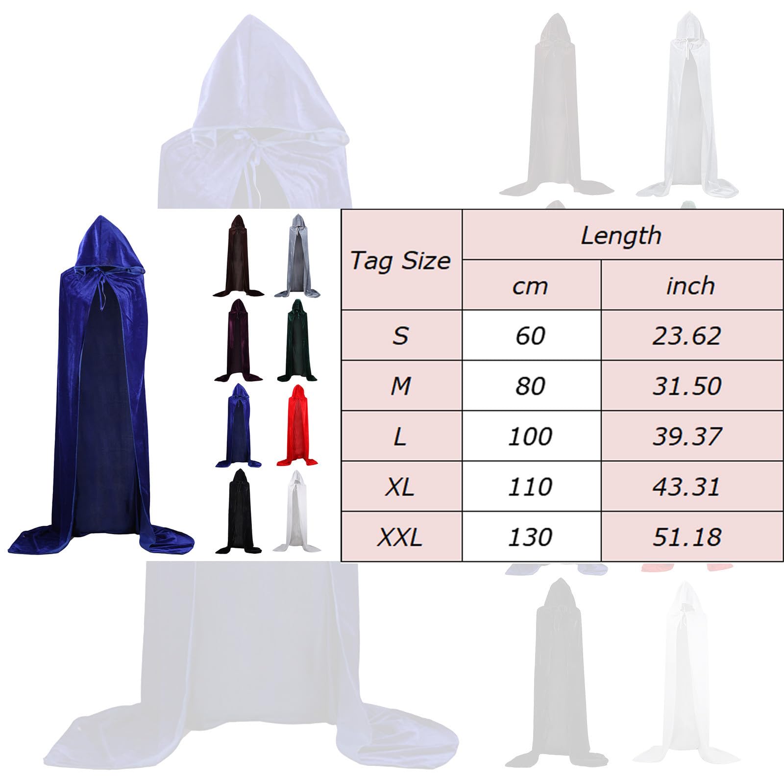 Mantello halloween gugel cappotto uomo donna strega vampiro costume medievale vestito con cappuccio cosplay carnevale cape gotico cavaliere costumi accessori adulti bambini mantello per feste in