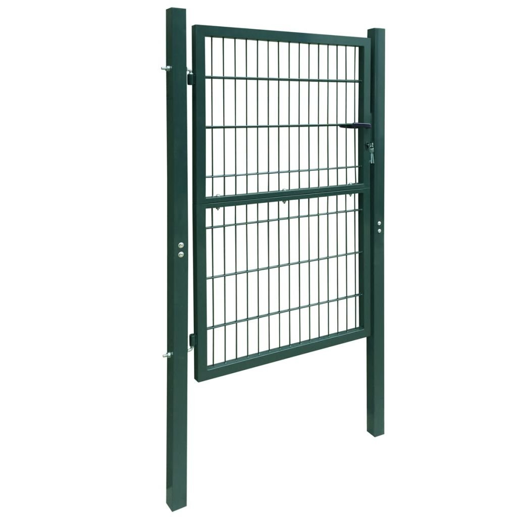 ShGaxin Cancela de Valla 2D Individual Verde 106x170 cm, Puertas Metalicas Exterior, Puerta Jardin, Valla De Jardin, Puerta De Jardín - 141749