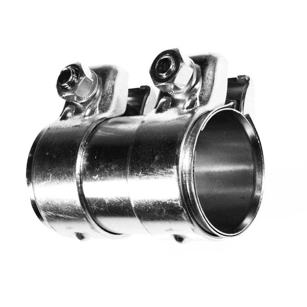 E-Tech Silver Exhaust Joiner Adjustable Between 58Mm To 60Mm Diameter, 130Mm L - Ec015