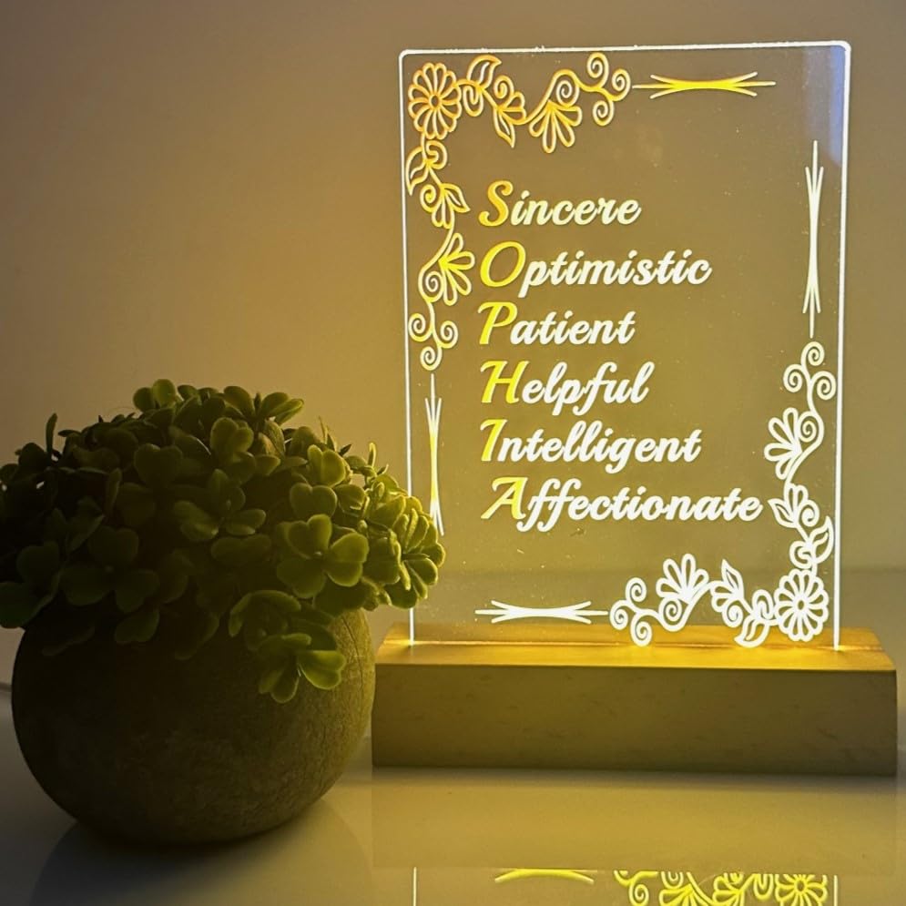 Lámpara LED de Mesa Personalizada con Base de Madera miniatura 4