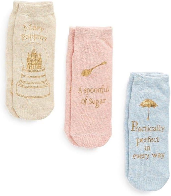Ladies Women Mary Poppins 3 pairs Socks Shoe liners size UK 4-8, EUR 37-42