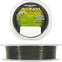 Linha Pesca Monofilamento Mazzaferro Dourado Top Force 300m 0.30mm Verde Oliva