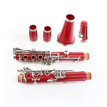 Amazon | 赤いプラスチックボディ B フラット 17 銀メッキキー