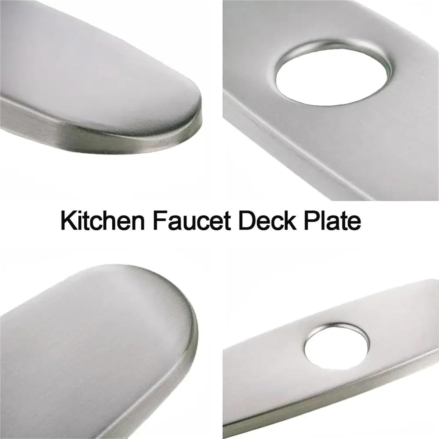 escutcheon plate 6 Pcs Faucet Plate Hole Cover Deck Tap Stainless Steel Bathroom Sink Mounting Escutcheon Kitchen Accessories(10inchBrushed nickel)