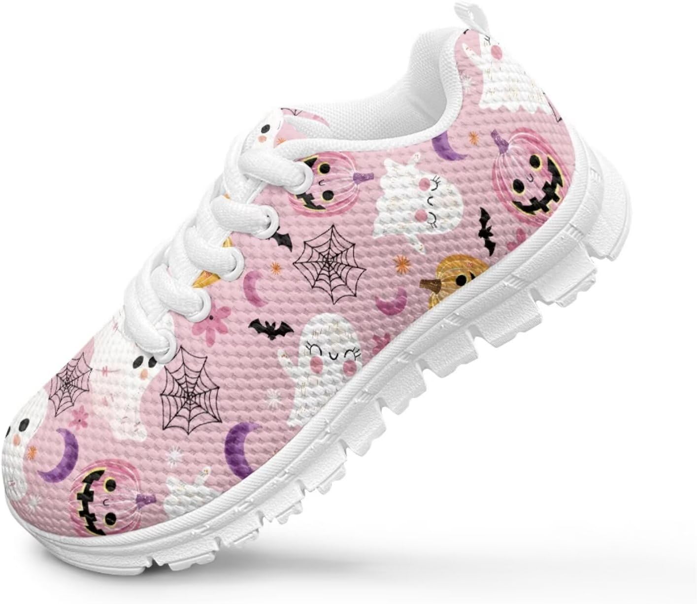 Funnydude Cool Print School Shoes for Boys Lightweight Tennis Shoes Lace up Walking Sneakers