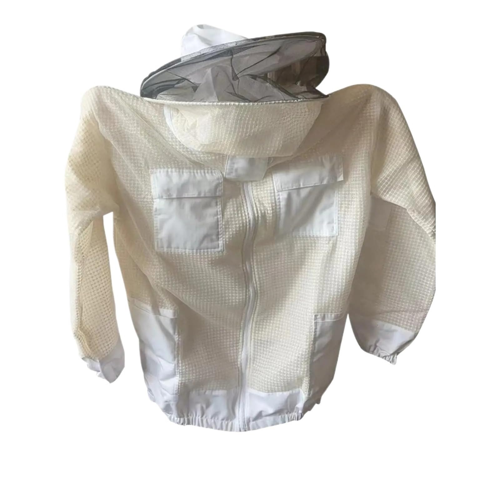 Giacca da apicoltore professionale traspirante con cappello velato e recinzione rimovibile(XX-Large)