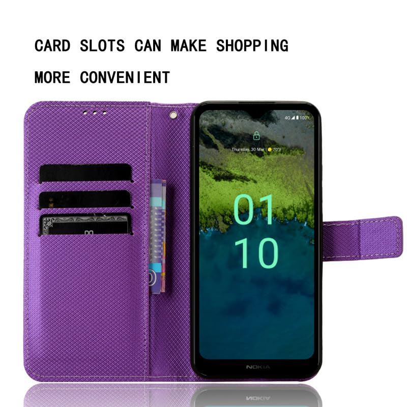 NEOYUKL Wallet Case for AT&T Calypso 4 (6.10 inches),Wallet Leather Phone Case with Magnetic Closure Credit Card Slots+for AT&T Calypso 4 Screen Protector?1 Pack? purple