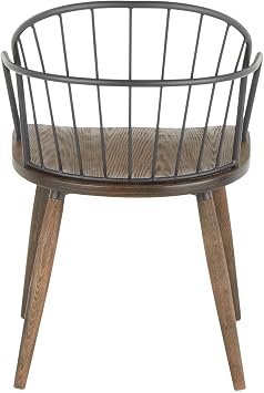 LumiSource Riley Chair, Wood Dining Chairs, Industrial Dining Chair, Kitchen Chairs for Dining Table