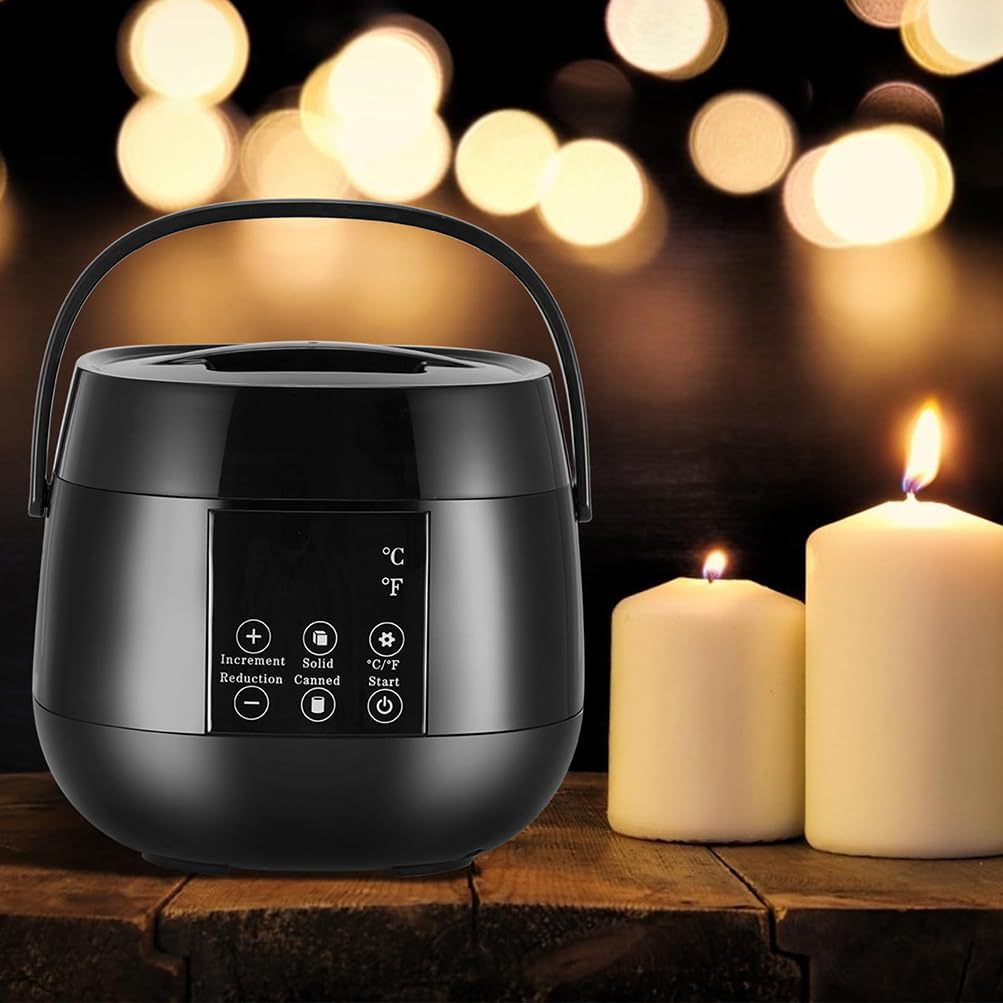 Woskowanie do depilacji, elektryczny pojemnik do topienia wosku, mały tygiel o pojemności 500 ml z wyświetlaczem temperatury LED, świecznik 30-120°