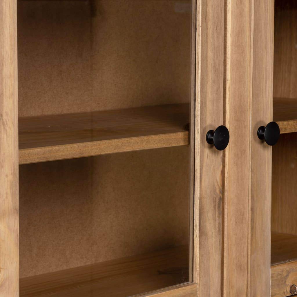 vidaXL Aparador Estilo Panamá Range Casa Hogar Habitación Dormitorio Muebles Mobiliario Bricolaje Decoración Diseño 93x40,5x180 cm Madera Pino Maciza
