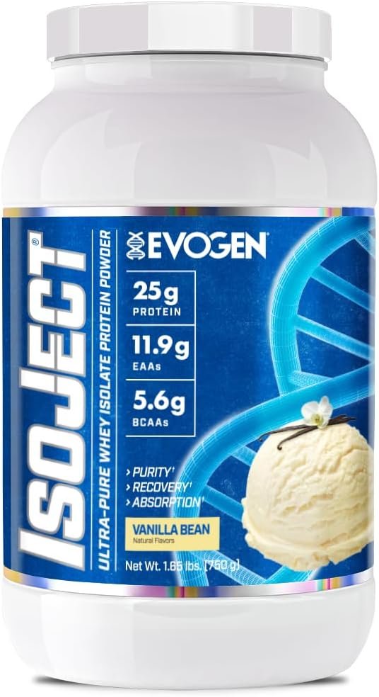 Evogen Isoject - Whey Protein Isolate | Ultra-Pure Whey Protein Powder with Ignitor Enzymes, BCAAs, and EAAs | Enhanced Absorption & Recovery | Vanilla | 25 Servings
