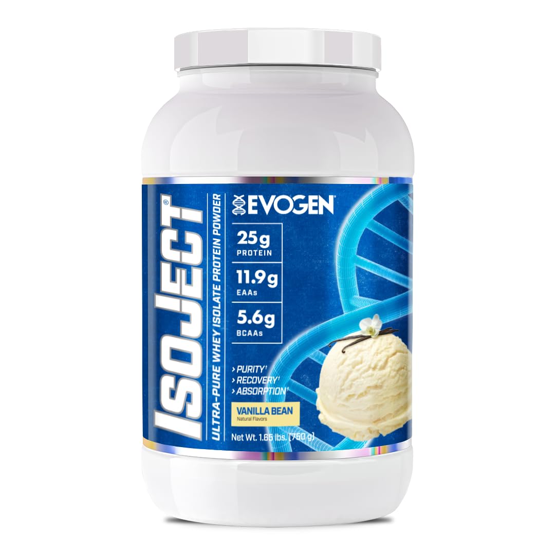 Evogen Isoject - Whey Protein Isolate | Ultra-Pure Whey Protein Powder with Ignitor Enzymes, BCAAs, and EAAs | Enhanced Absorption & Recovery | Vanilla | 25 Servings