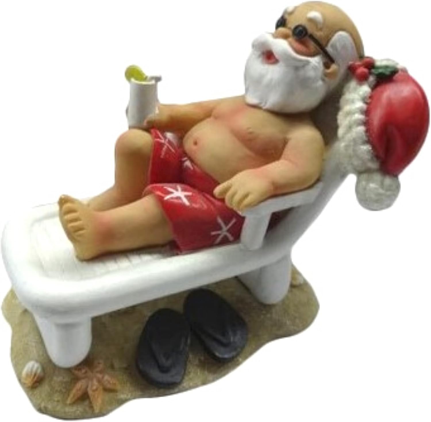 Needzo Santa Claus at The Beach in Lounge Chair Figurine — free download
