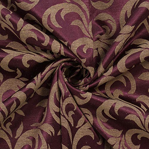 Image of Story@Home Polyester Floral Curtain, Window - 5 Feet, Glaze Magenta, Pack of 4