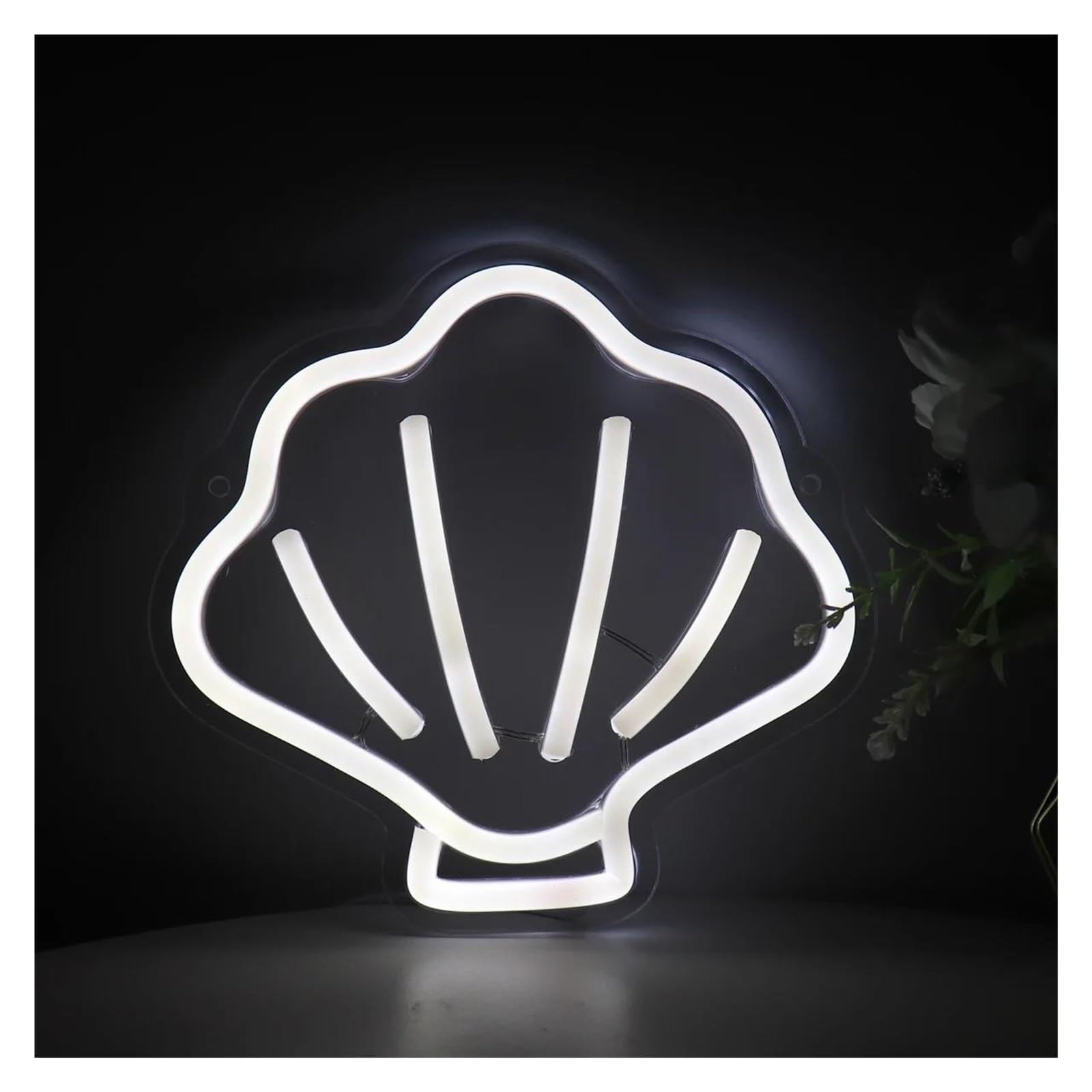 Guscio bianco per insegna al per neon per luci d'atmosfera dimmerabili alimentate tramite per USB 18 cm × 19
