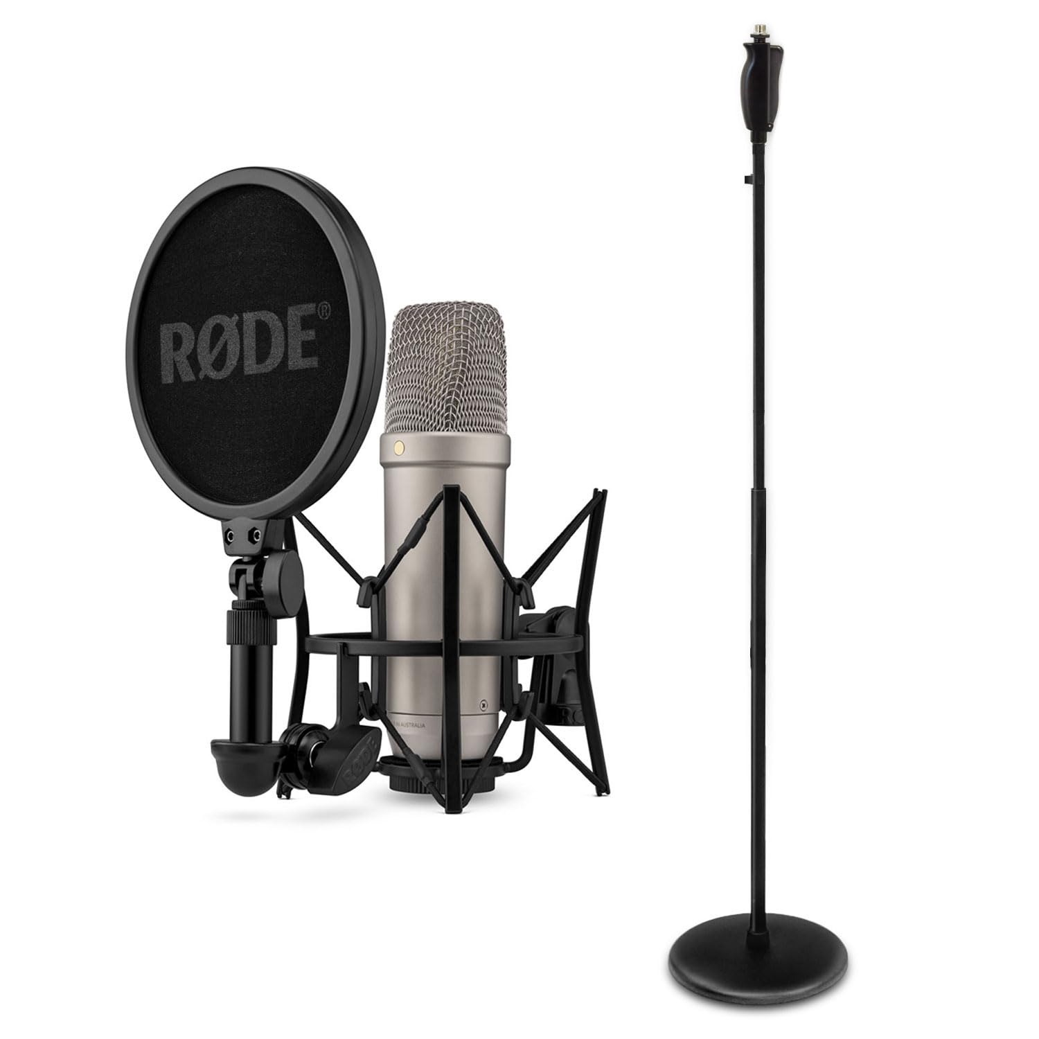 Rode NT1 5th Generation Studio-Mikrofon mit keepdrum Einhand-Mikrofonständer