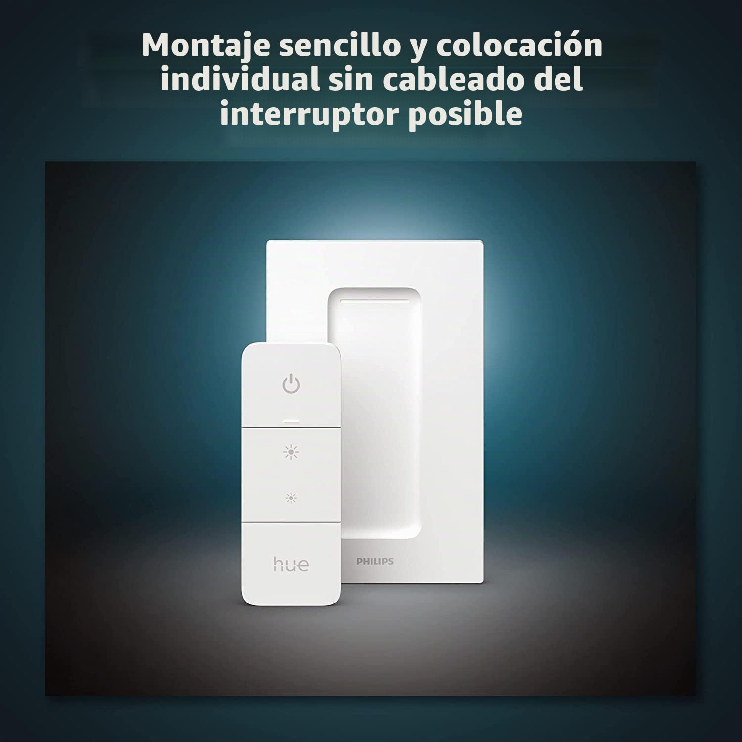 Philips Hue - Paquete de 2 interruptores de atenuación blancos (UE/Reino Unido) regulador inteligente para controlar lámparas y escenas de luz, interruptor de luz inalámbrico sin instalación, color