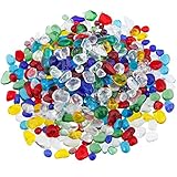 SUNYIK Lampwork Glass Tumbled Chips Crystal Crushed Pieces Irregular Shaped 1pound(About 460 Gram)