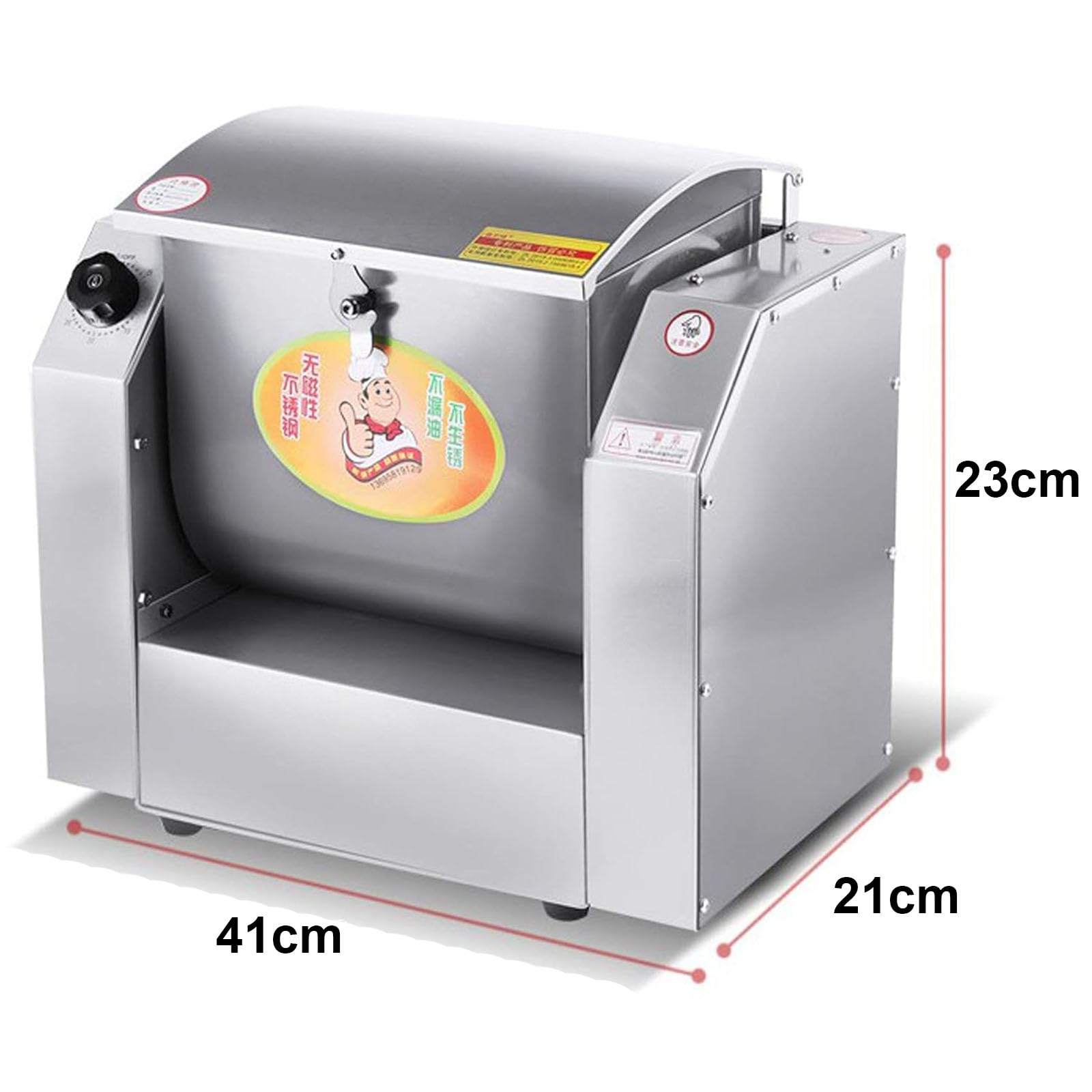 Impastatrice a Spirale Professionale, Macchina Impastatrice a Spirale per Impieghi Gravosi, Timer da 0 a 30 Minuti, capacità di Impasto: 1-3 kg, velocità di Produzione: 30 kg/h