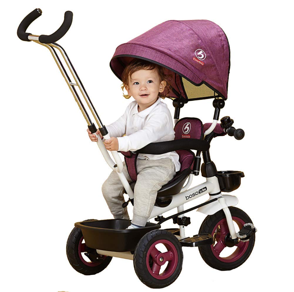 Nubao Tricycle Bebe 4 En 1 Trike Enfants Avec Pare Soleil Et Tige De Poussee Ajuste De 12 Mois A 6 Ans Poids Maximum De 25 Kg D Enfants Tricycle Color A Amazon Fr Jeux